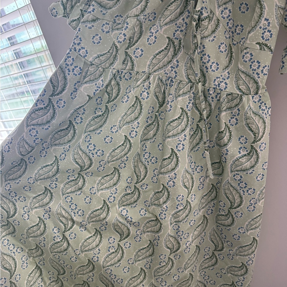 Hill House The Ophelia Dress - F. Steiner & Co Archive Eucalyptus Print - Picture 6 of 6